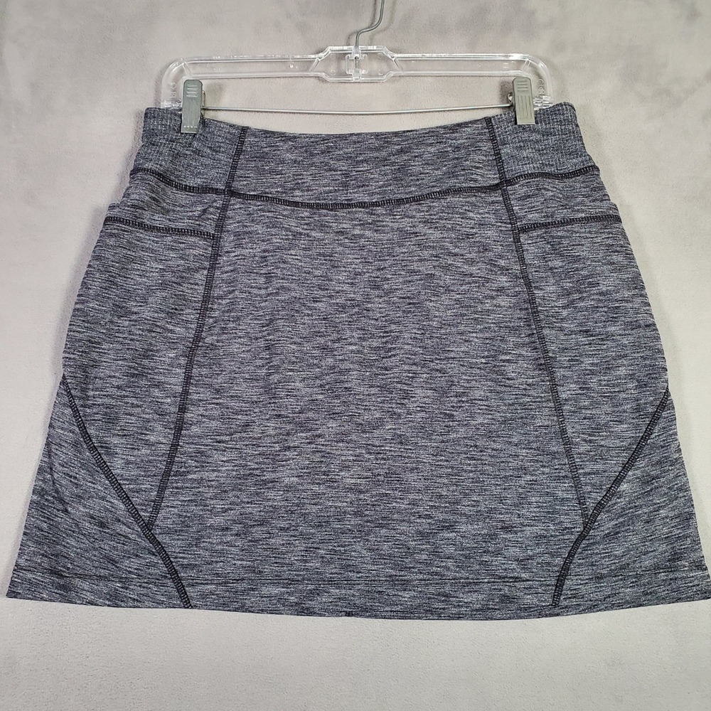 Athleta Skort Women M Gray Space Dye Active Sporty Athleisure Tennis Pickleball